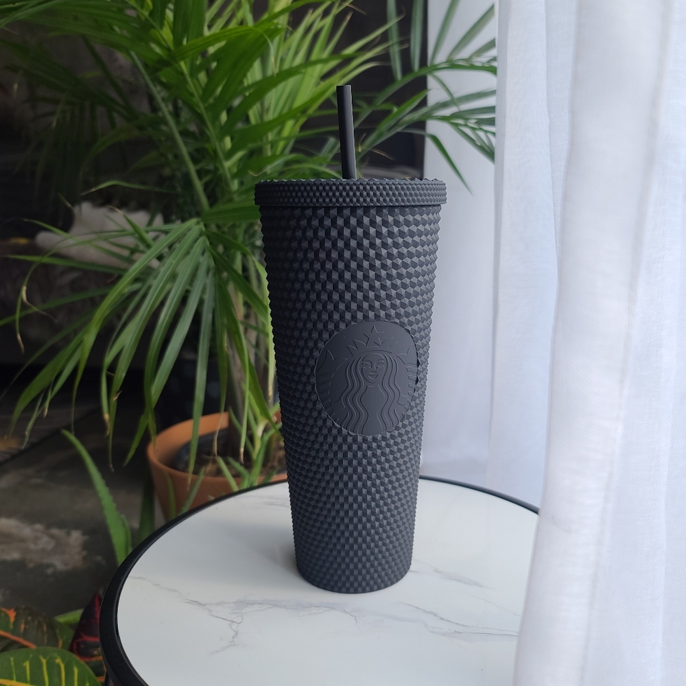 Starbucks matte black studded tumbler 24oz